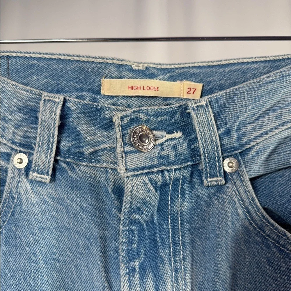 Levi's Utility‎ High Loose Cargo Jeans in Blue Size 27